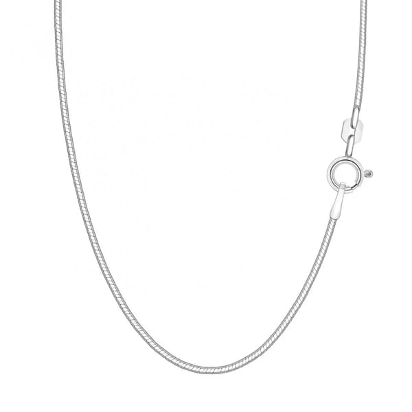 Silver SNAKE-kedja, diamantpläterat silver 925 | 45 cm