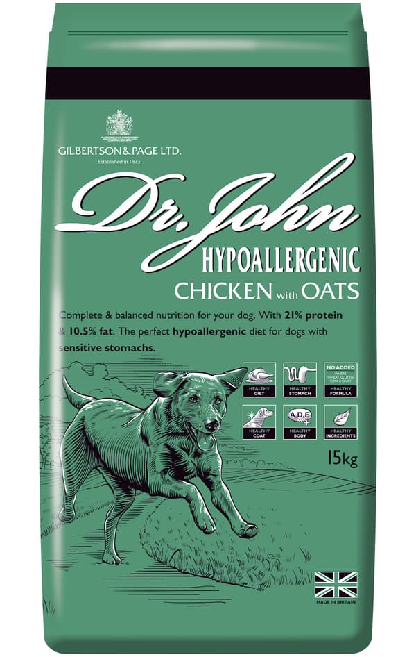Dr. John Hypoallergenisk Tørfoder til Hunde med Kylling 4 kg