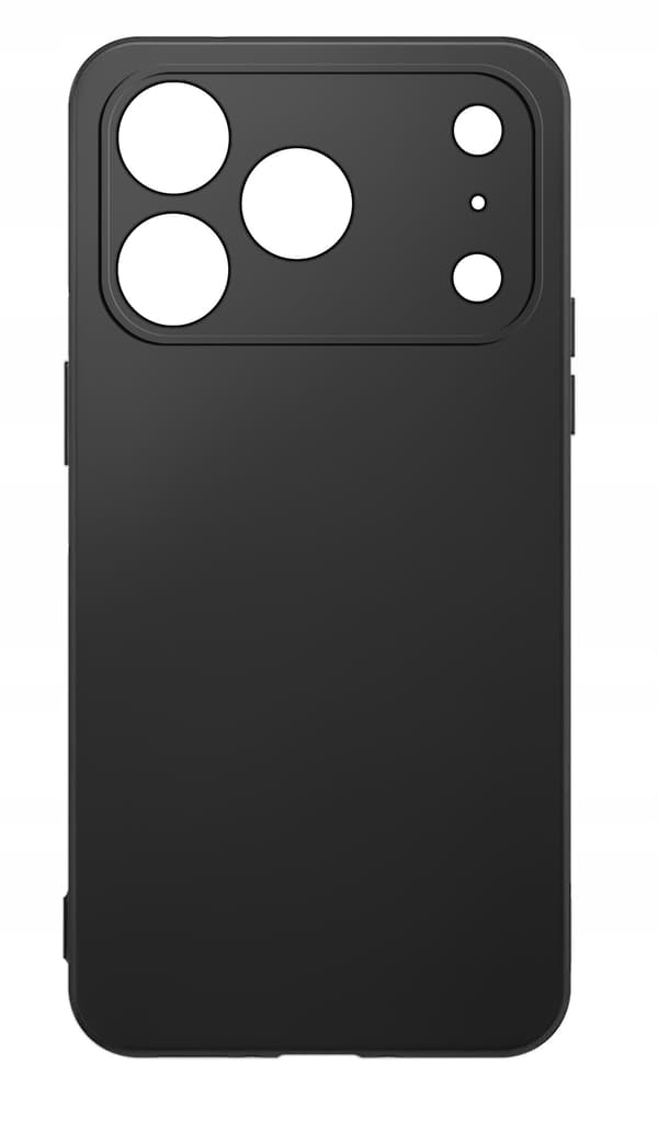 ETUI til Apple iPhone 17 Pro SILIKONE MAT BAGSIDER sort + GLAS