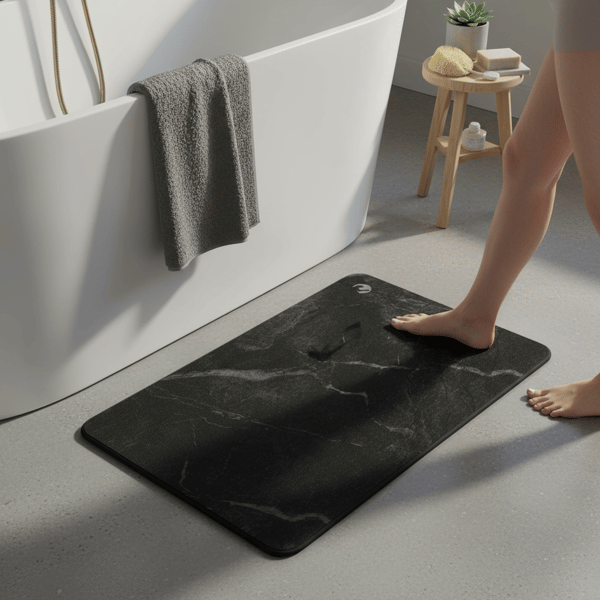 Piama kylpyhuoneen matto MARBLE MARBLE grafiitinharmaa
