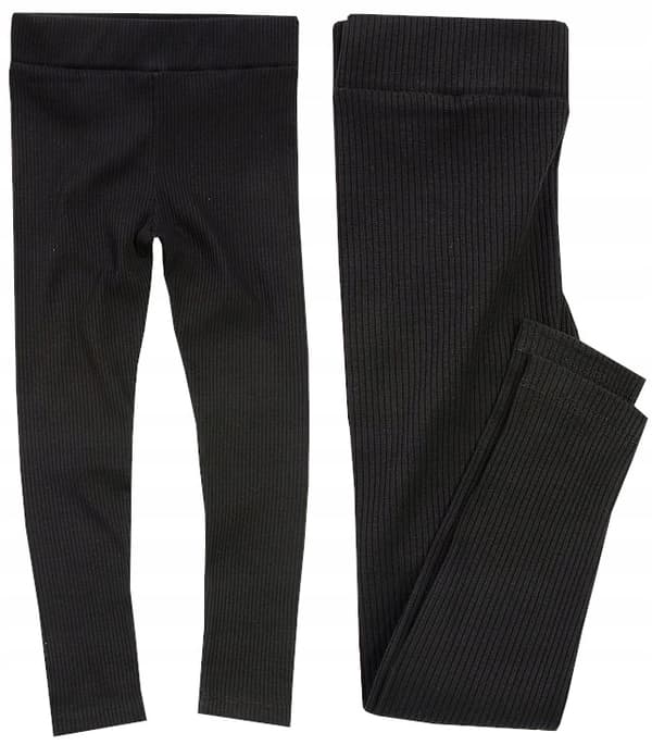 Pigeleggings sorte str. 128
