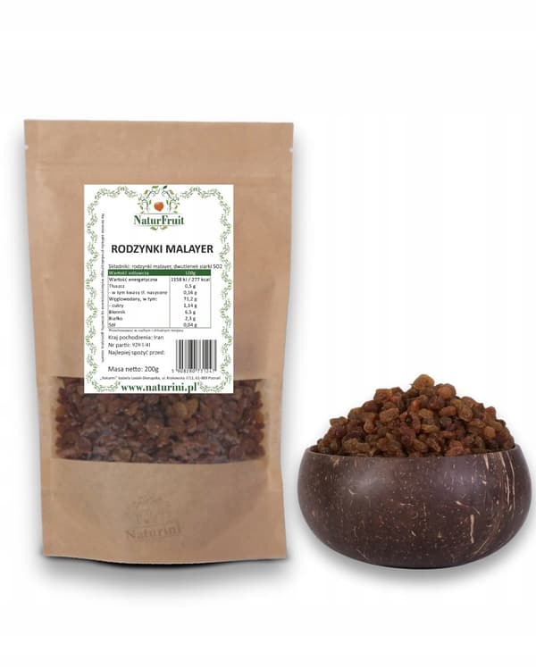 Malayer Rosiner, Light PREMIUM 500g Naturini