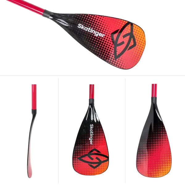 SKATINGER Glasfiberpaddel 215 cm Röd