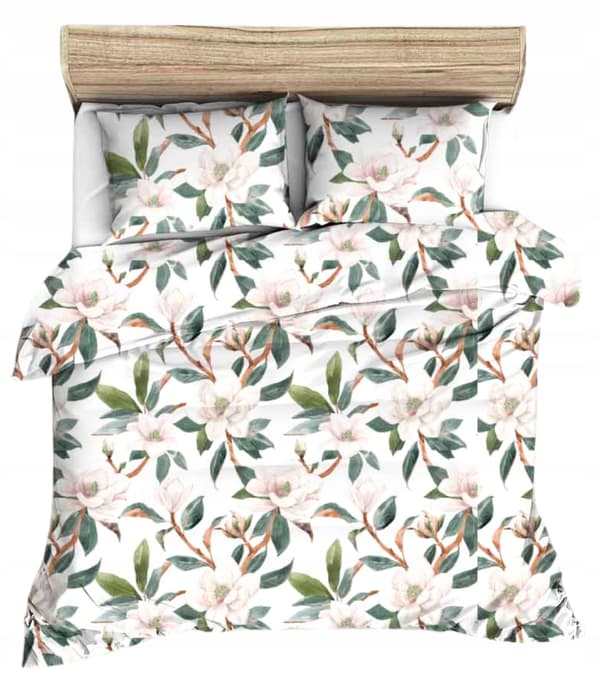 SENGESÆT 200x220 cm TYKT BOMULD MED BLOMSTER