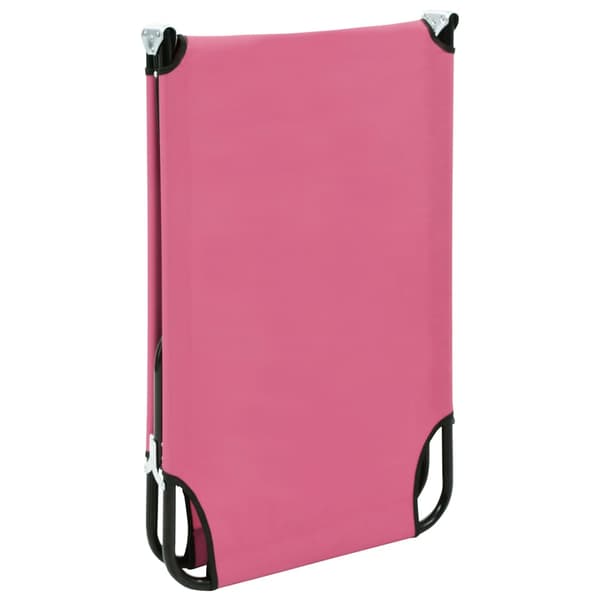vidaXL foldbar liggestol stål pink