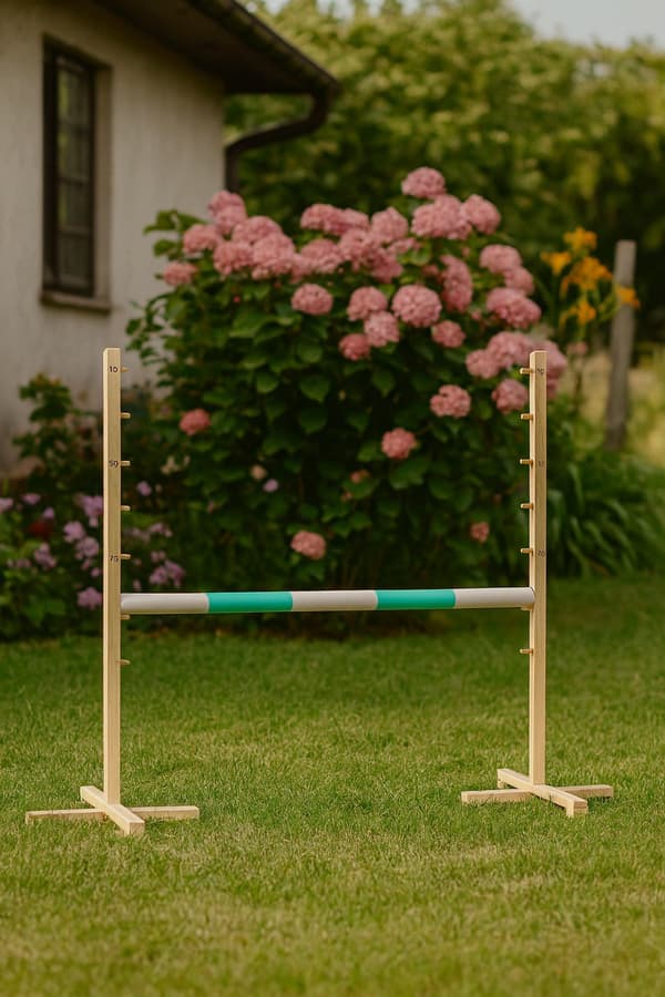 Hoppstängsel för hobbyhäst 120 cm, Mintgrå balk