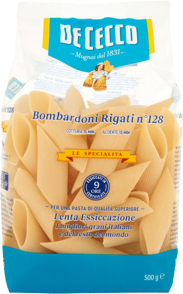 Bombardoni Rigati pasta n128 500g - De Cecco