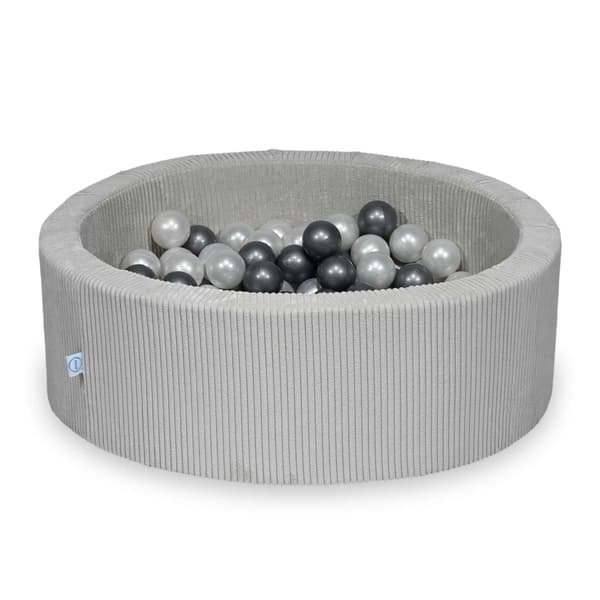 Dry pool 90x30 Corduroy Grå 200 bolde: perle, sølv