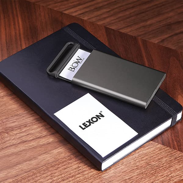Lexon Nomaday Card Visitkortshållare Mörkgrå