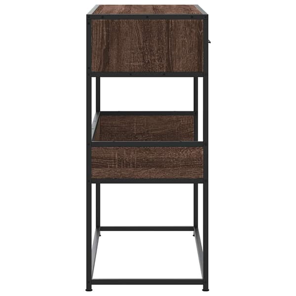 vidaXL konsolbord brunt egetræ 90x35x80 cm