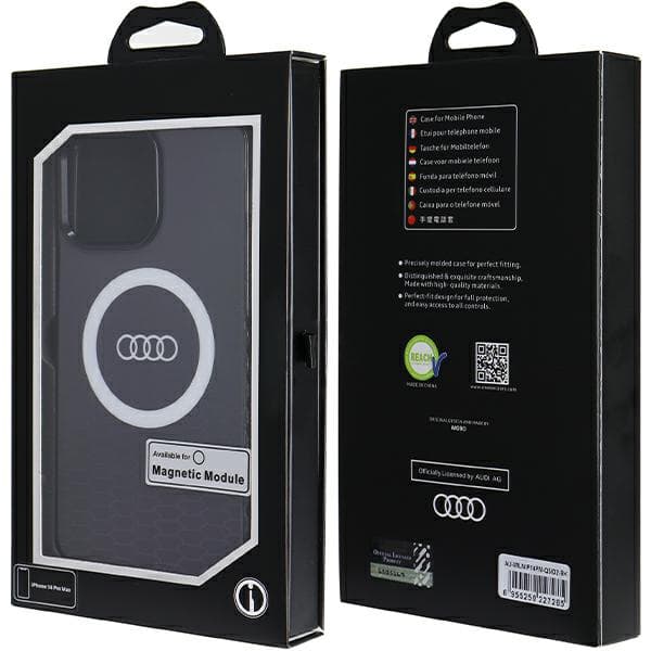 Audi IML MagSafe-etui med stort logo til iPhone 14 Pro Max, sort