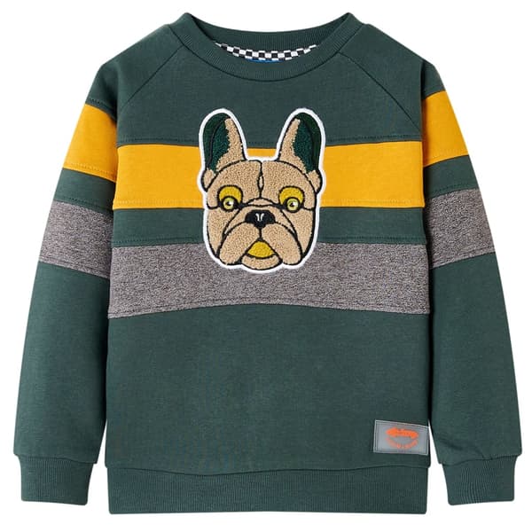 Børnesweatshirt, mørkegrøn, 104