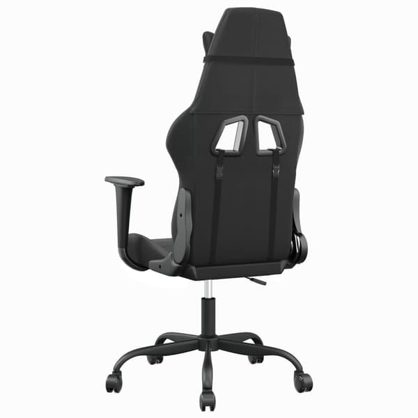 vidaXL gamingstol, sort og grå, kunstlæder