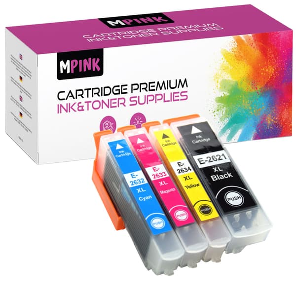 4x blækpatroner til Epson 26XL GP-E2635XL CMYK