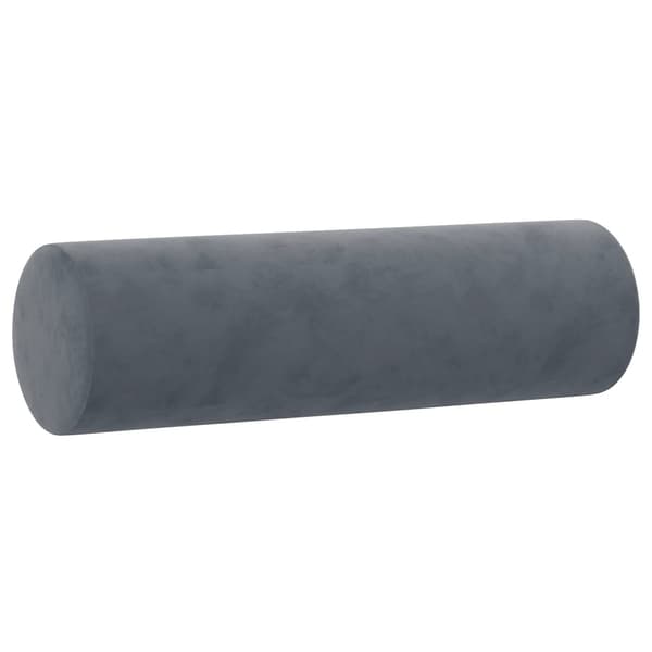 vidaXL 2-sitssoffa med kuddar, mörkgrå, 120 cm, sammet