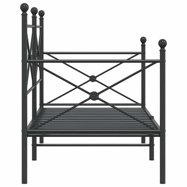 vidaXL dagseng uden madras sort 80x200 cm stål