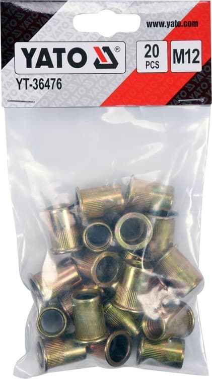 NITO teräsmutterit M12, 20 kpl YT-36476 YATO