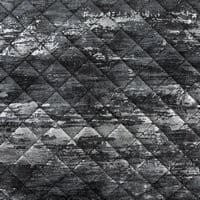 BLINK/3 sengetæppe 170x210 sort quiltet