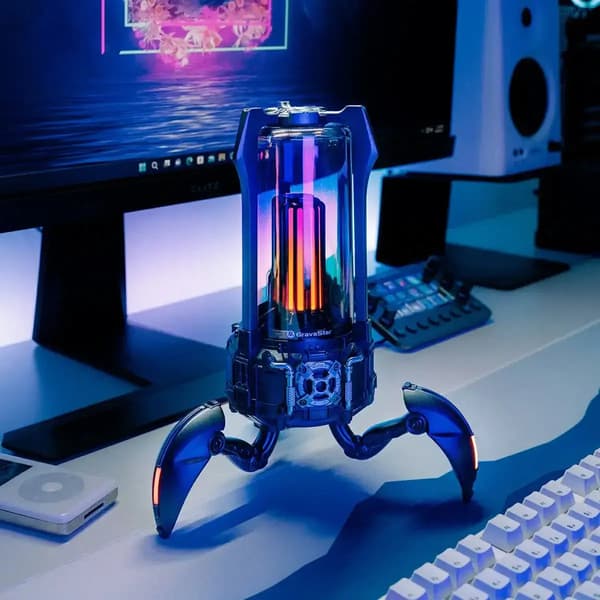 GravaStar - Supernova mattamusta langaton Bluetooth-kaiutin - Langaton Bluetooth-kaiutin mattamusta