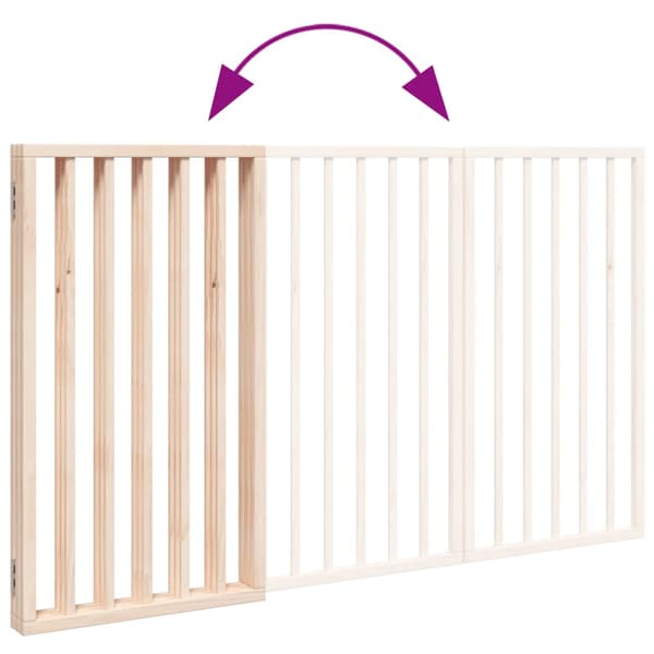 vidaXL foldbart sikkerhedsgitter til hunde, 3 paneler, 150 cm