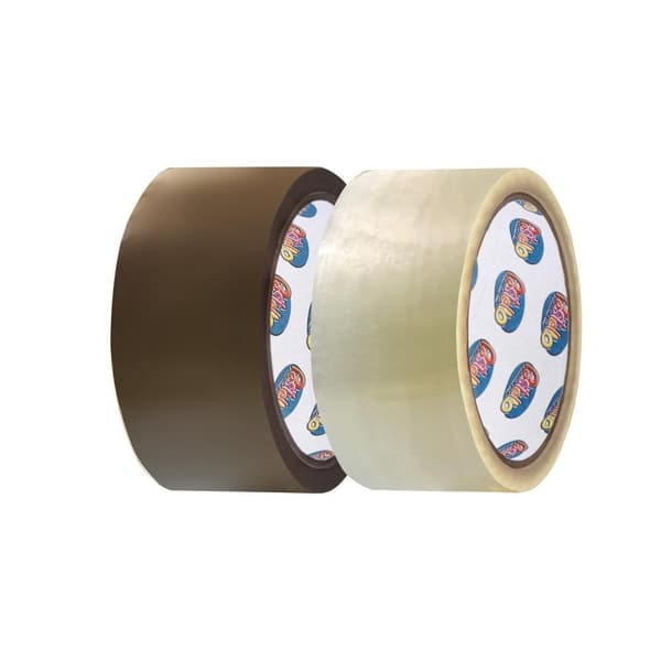 Brun gummipakketape 55 m
