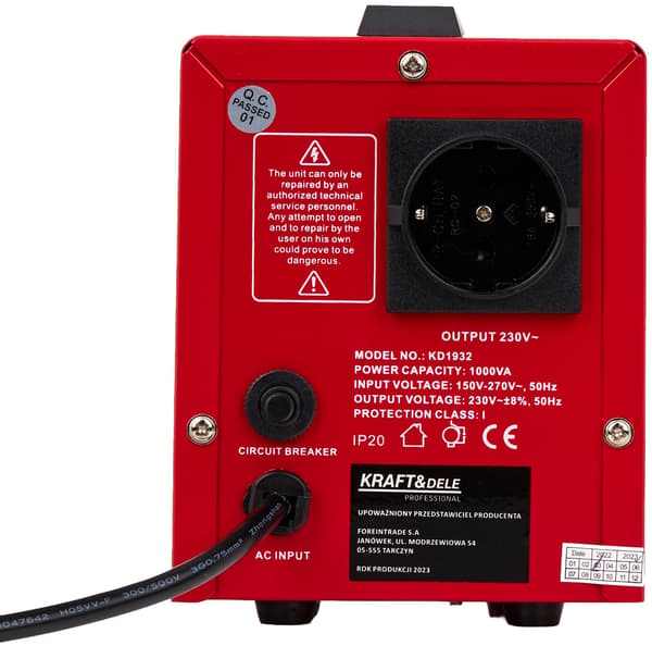Spændingsregulator AVR 1000VA 230V KD1932