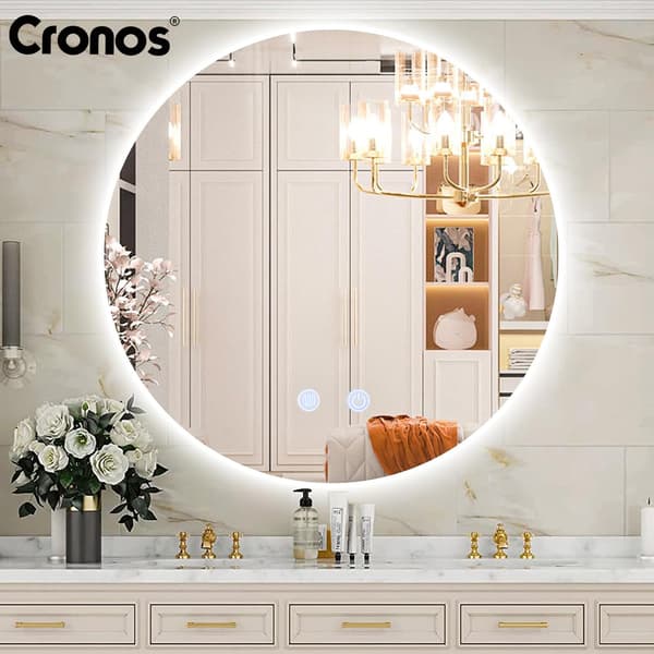 Cronos lämmitettävä pyöreä peili 80 cm