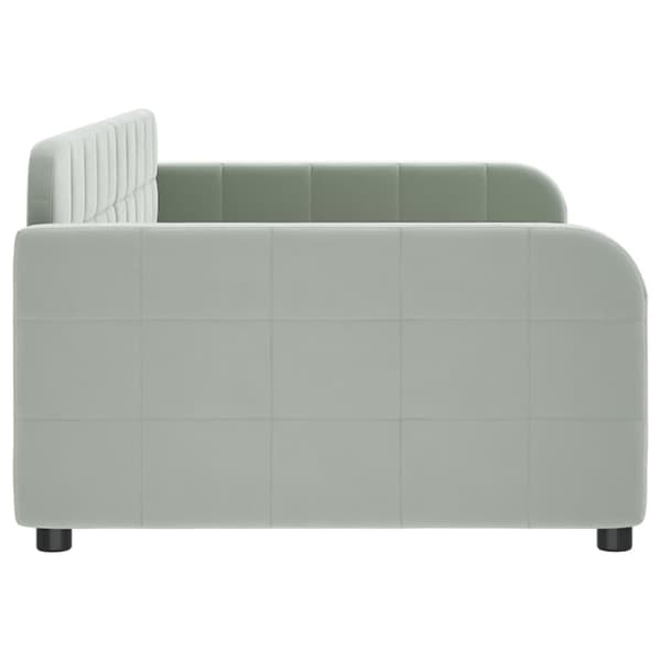 vidaXL Bäddsoffa ljusgrå 100x200 cm klädd i sammet