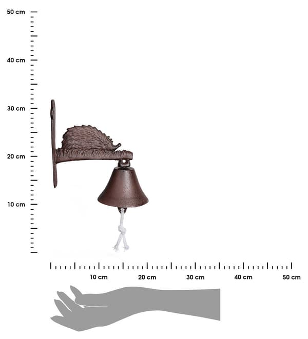 Gjutjärnsdörrklocka med igelkott