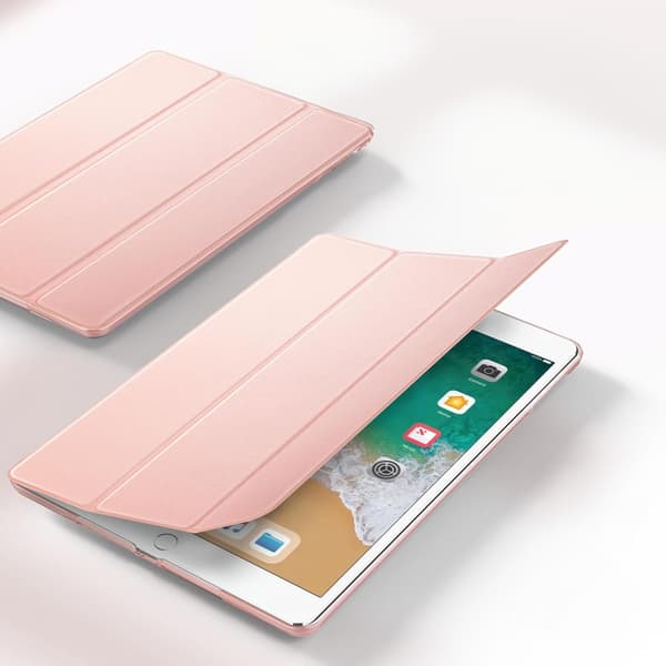 Fodral för iPad 9,7" 2018/2017 (6:e/5:e generationen), Smartcase, roséguld