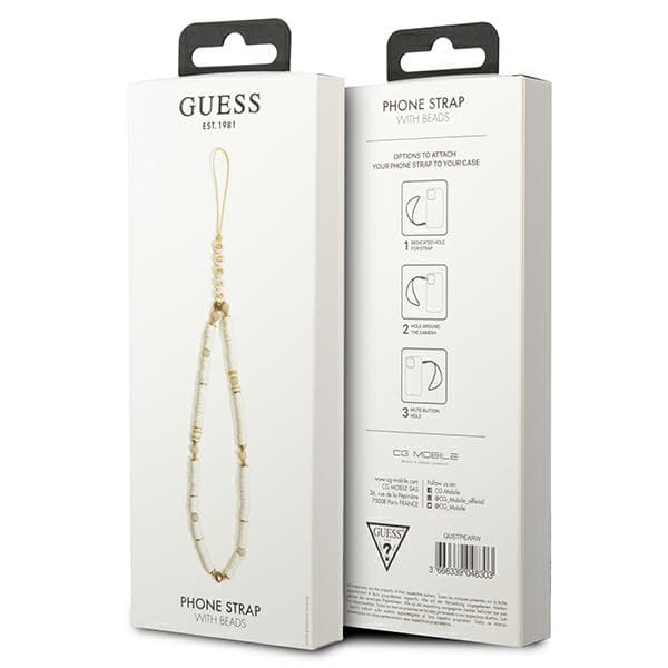 Guess Mobilrem Nyckelring, Vit