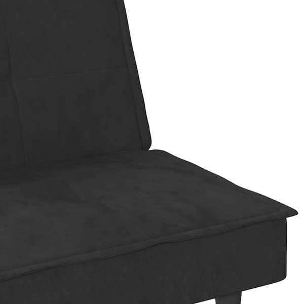vidaXL Vuodesohva mukitelineillä musta sametti