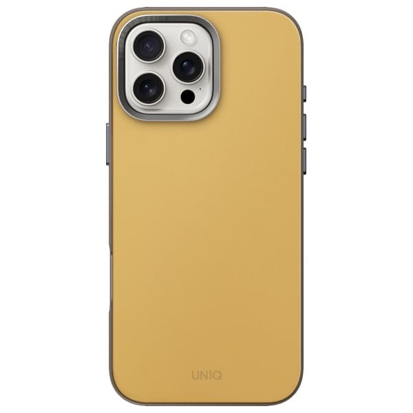 UNIQ Lyden DS-cover til iPhone 16 Pro Max, gul-grå