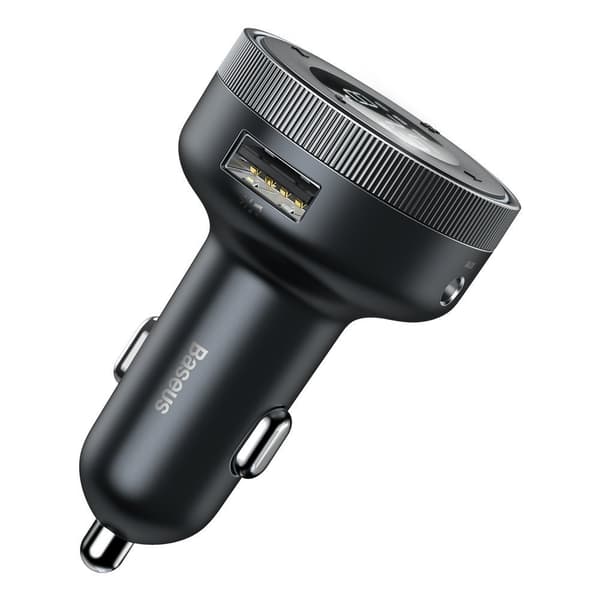 FM-sender MP3-afspiller biloplader LED 2x USB Bluetooth sort