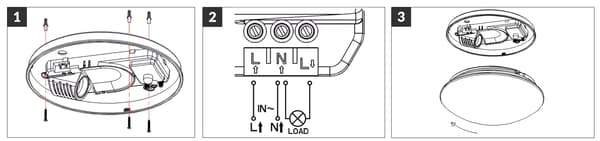 MARIN E27 Taklampa med Mikrovågsrörelsesensor