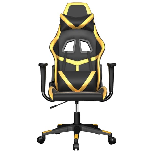 vidaXL gamingstol, sort og guld, kunstlæder