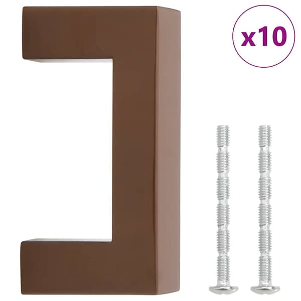 vidaXL skabsgreb 10 stk. bronze 64 mm rustfrit stål