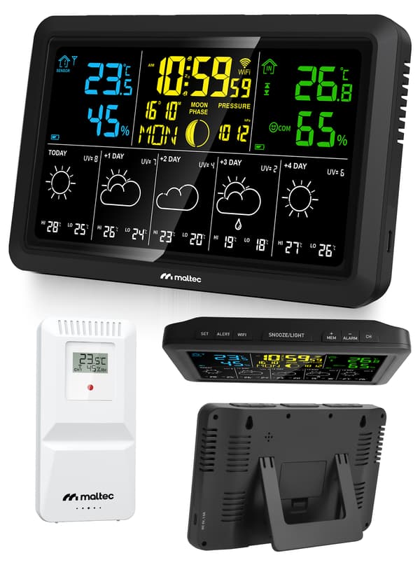 Trådløs WiFi Vejrstation Termometer Barometer App Sensor Daily5000M