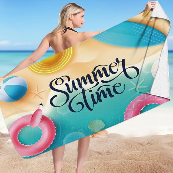 Rektangulär strandhandduk SUMMER TIME 150x70 REC54WZ10