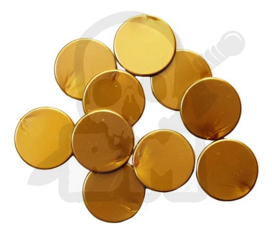 BMCO017 Polletter 22mm guld 10st.