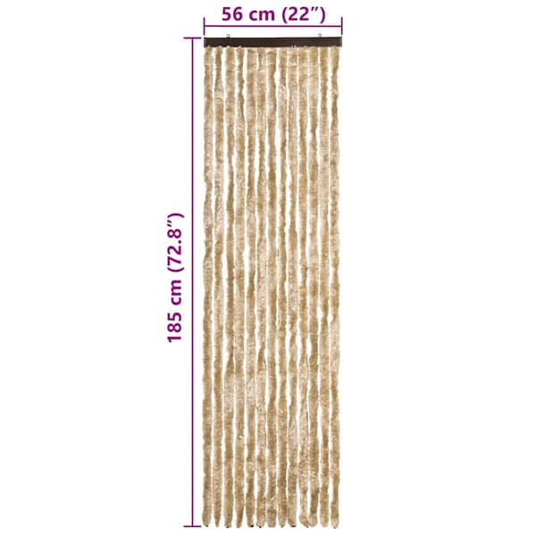 vidaXL Flugnät Beige 56x185 cm Chenille