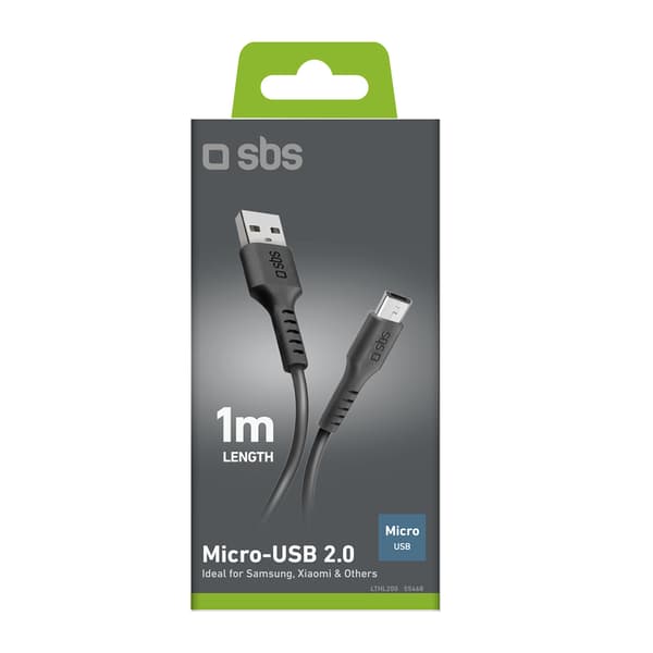 USB-A - Micro-USB 1m -kaapeli - musta