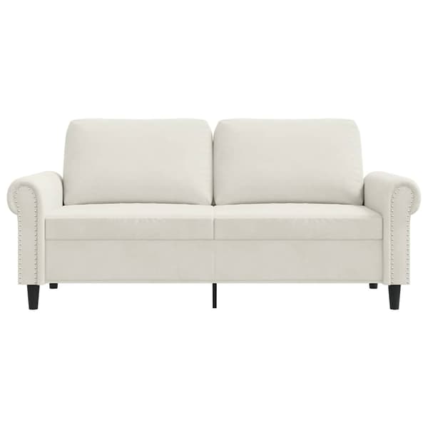 vidaXL 2-sitssoffa krämfärgad 140 cm klädd i sammet