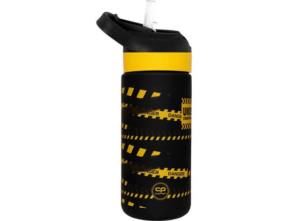 Coolpack Bibby Construction skolflaska med sugrör 420 ml spillskydd