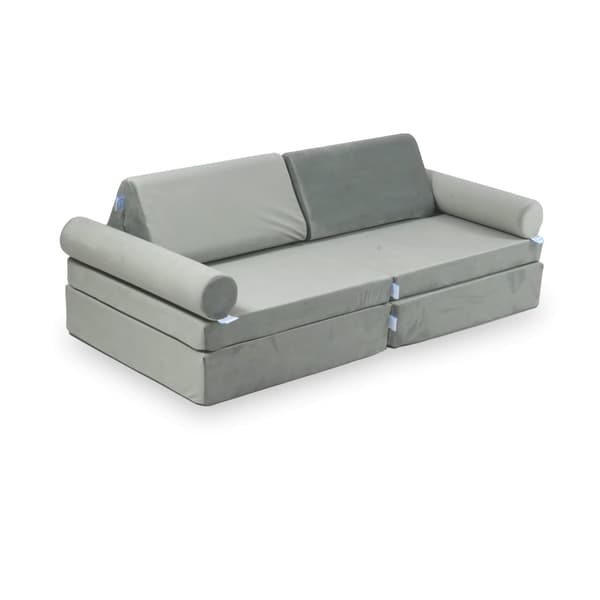 Montessori Comfort Velvet Mini Play Sofa Grå