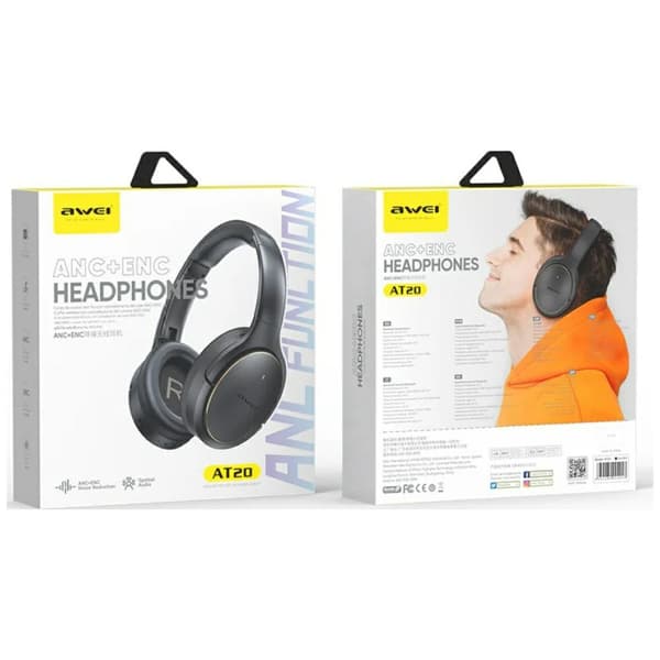 AWEI AT20 Bluetooth Over-Ear Hovedtelefoner Hvide