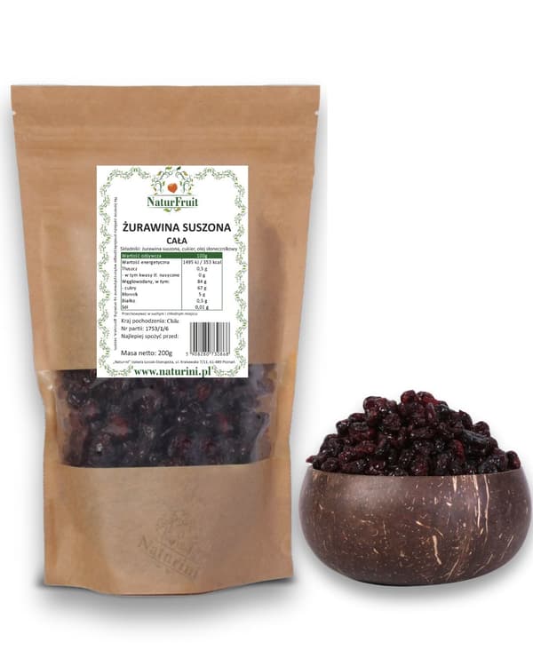 TØRREDE HELE TRANBÆR, USVOVLEDE, 200 g