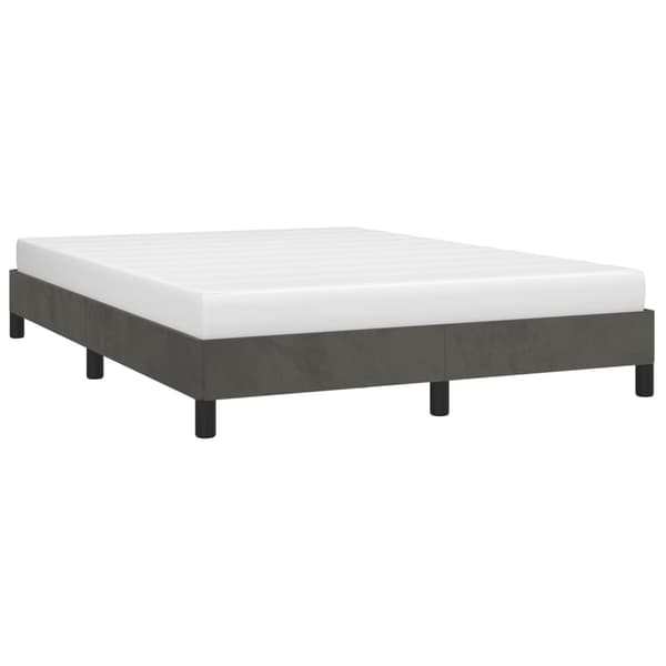 vidaXL Sängram utan madrass mörkgrå 140x200 cm sammet