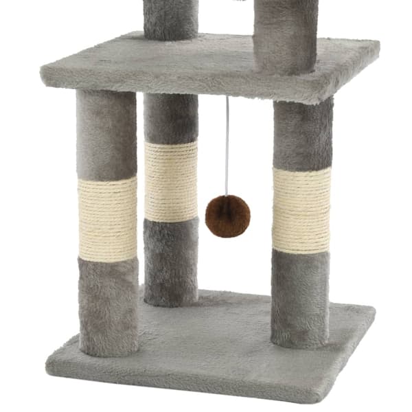 vidaXL kradsetræ til katte med sisalstolper 65 cm grå
