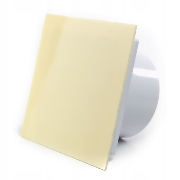 dRim 125 PS Stringfläkt Beige Plexiglas Glansfläkt Plus Panelset